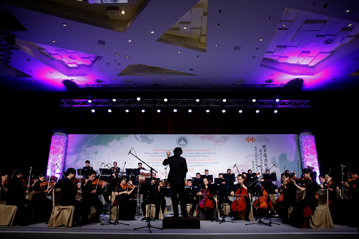 Zhejiang Symphony Orchestra on stage during welcome dinner