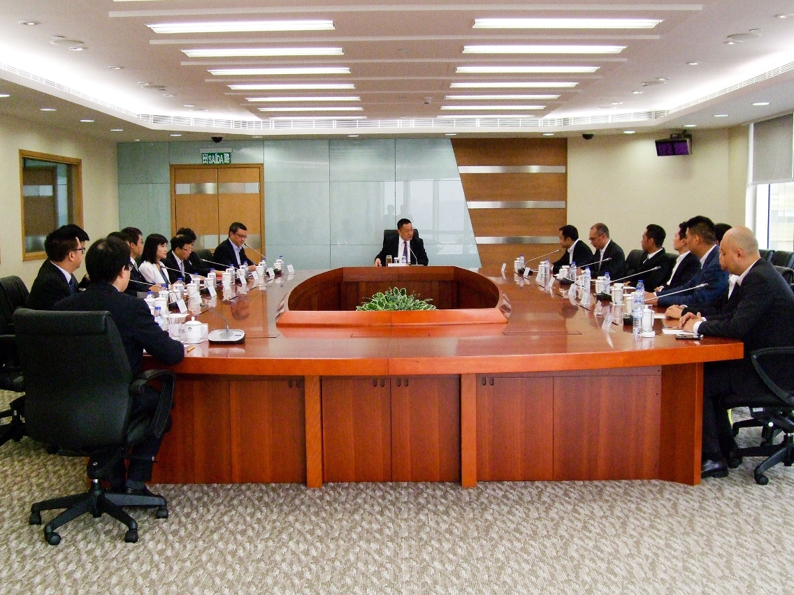 梁維特司長會見立法會議員鄭安庭及澳門娛樂博彩業中介人協會會長郭志忠一行