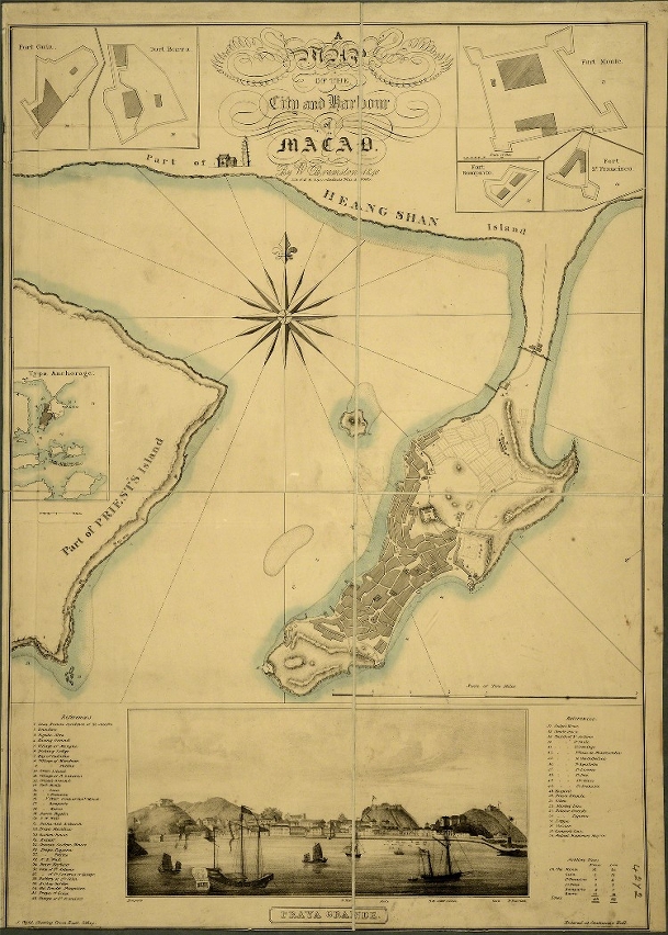 City and Harbour of Macao, 1840
