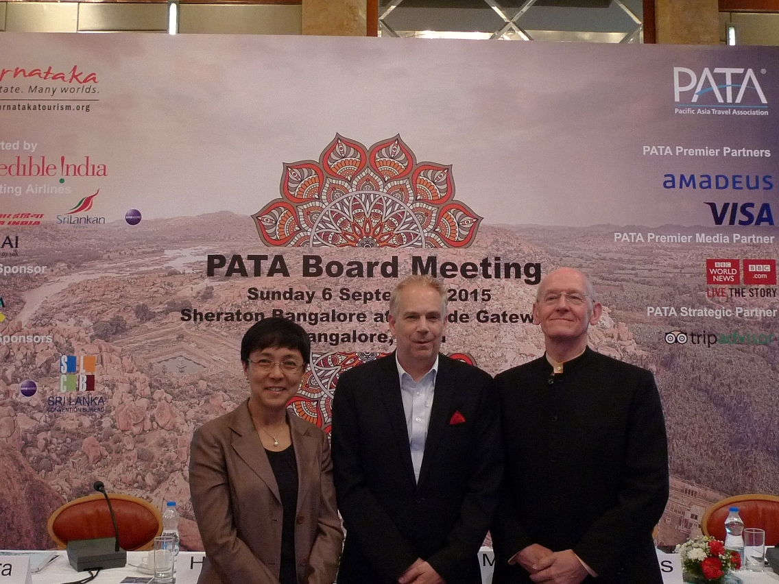 MGTO Director with PATA CEO (center) during meetings of the association