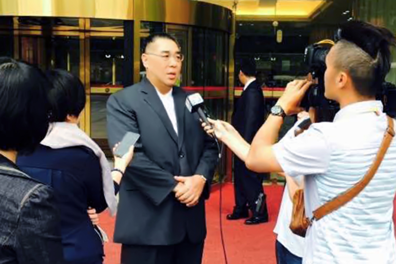 Chief Executive, Mr Chui Sai On, meets the press.