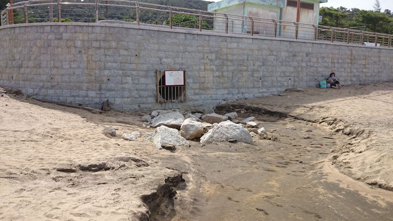 Planta de localização do âmbito da obra da Empreitada de Reordenamento da Drenagem junto ao Parque de Estacionamento da Praia de Hac Sá