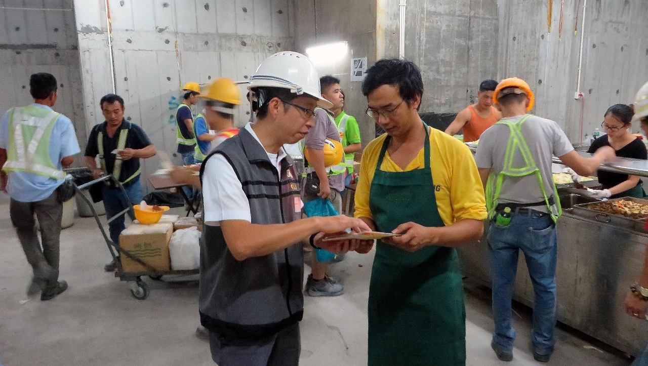 民署與勞工局呼籲建築業界注意食品安全