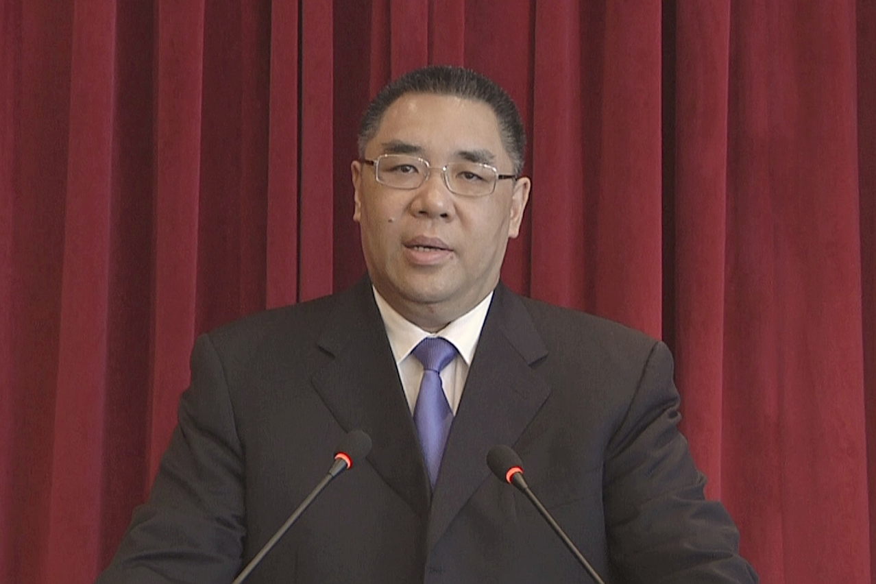 Chief Executive, Mr Chui Sai On, meets the press.