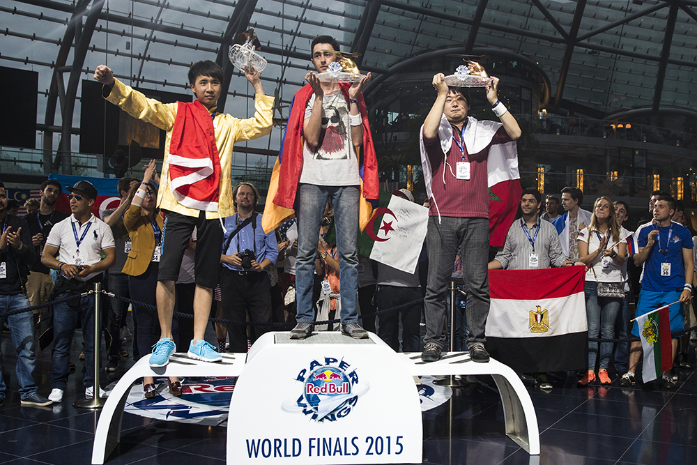 UM student Ma Ieng places second at the 2015 Red Bull Paper Wings