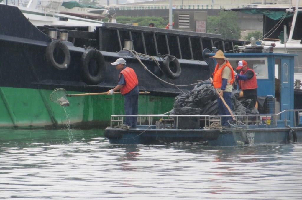 海事及水務局清理死魚