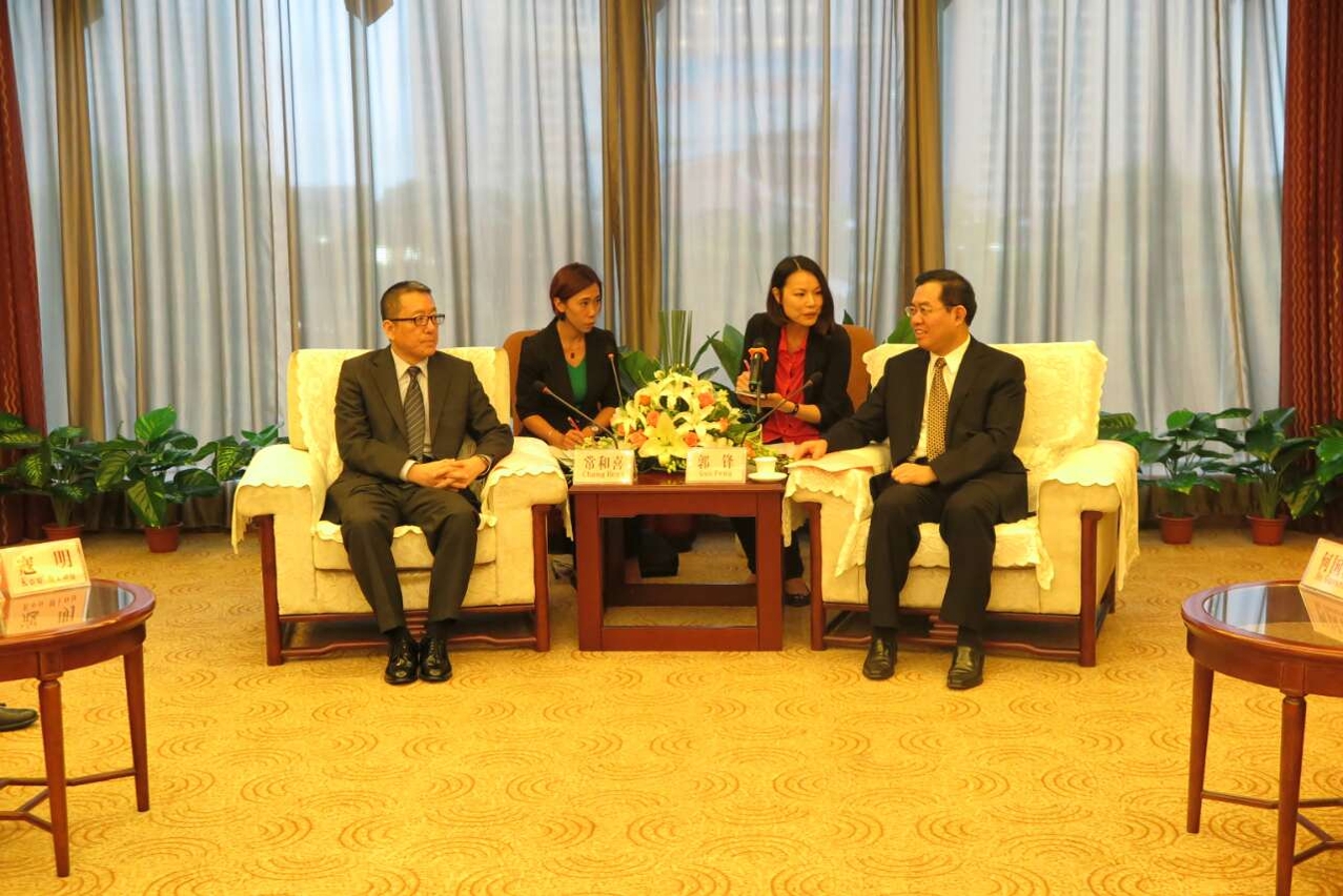 5 de Maio de 2015, Encontro entre o Governador do Município de Qingyuan, Dr. Guo Feng, e a Delegação do Secretariado Permanente do Fórum de Macau