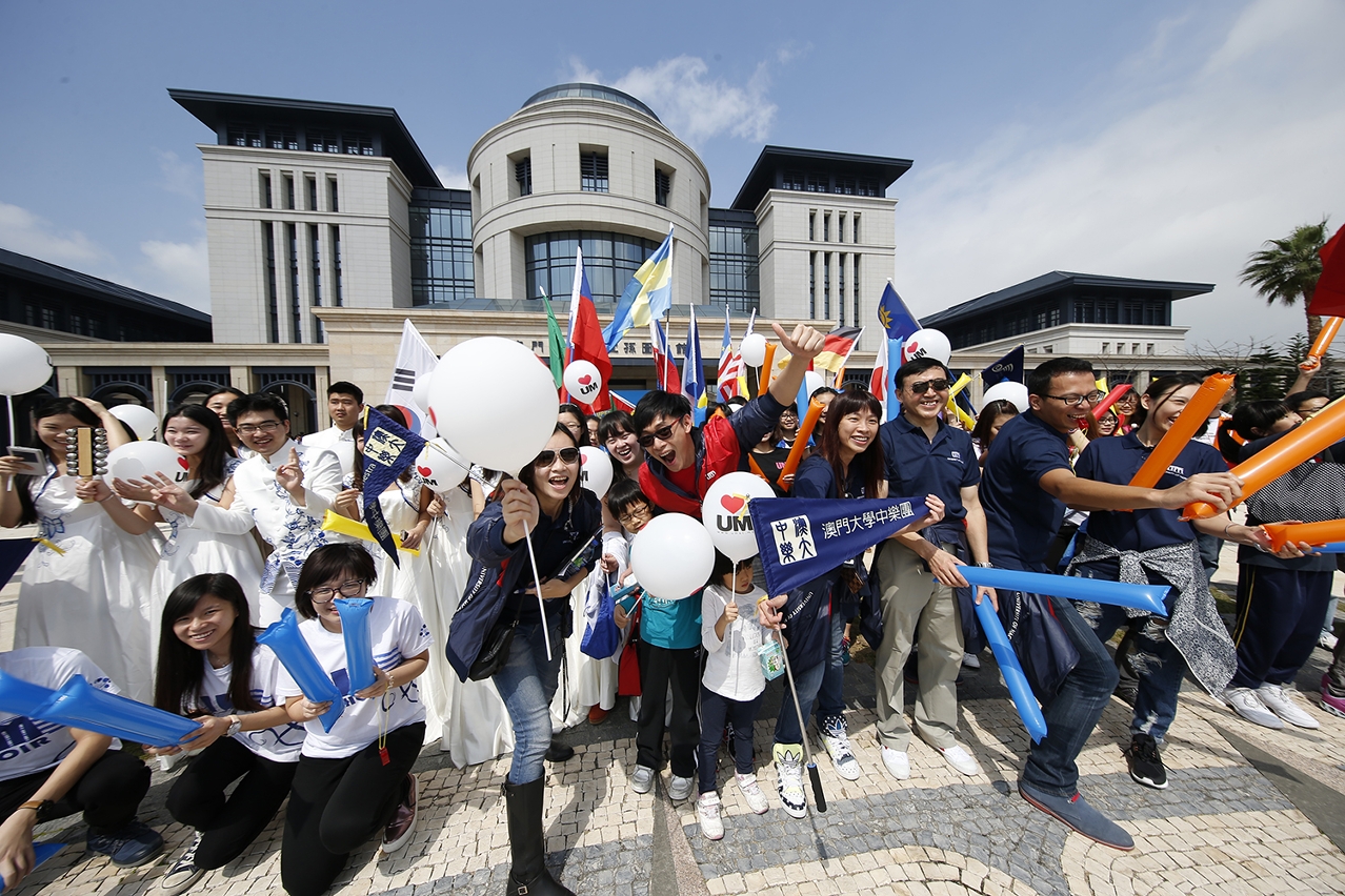 Students from around the world parade around the campus, stealing the show.
