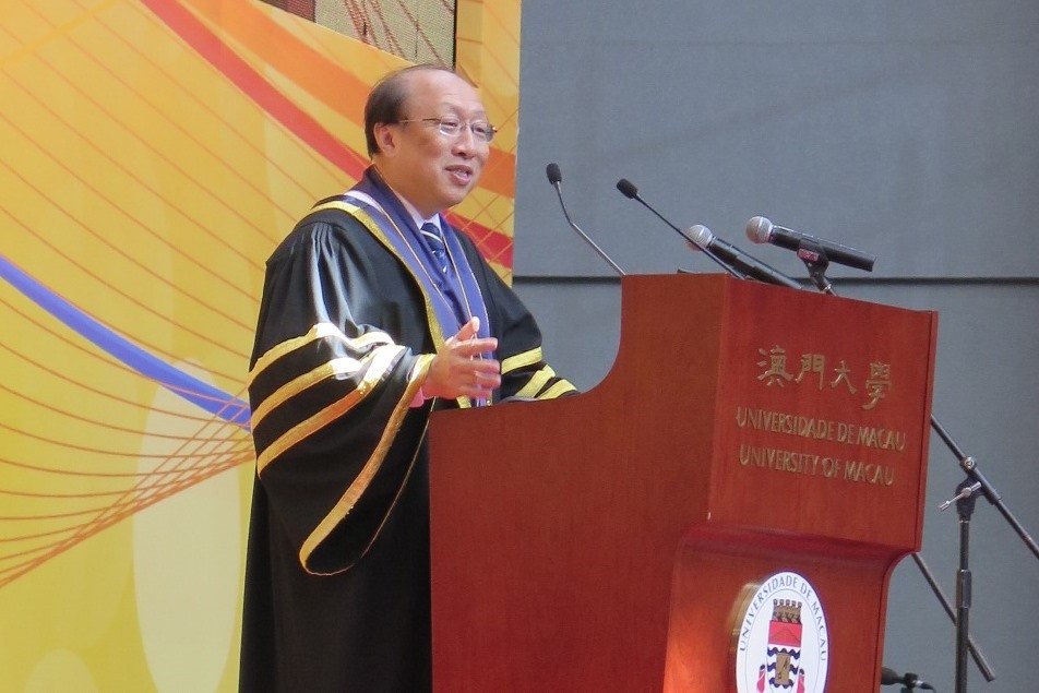 澳大校長趙偉教授在開學禮致辭