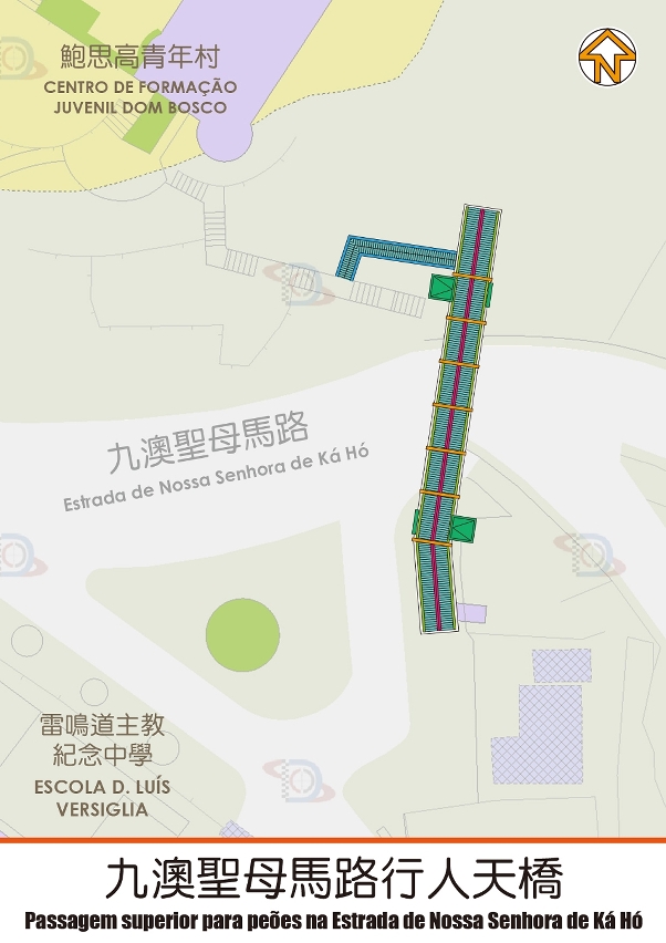 九澳聖母馬路行人天橋示意圖