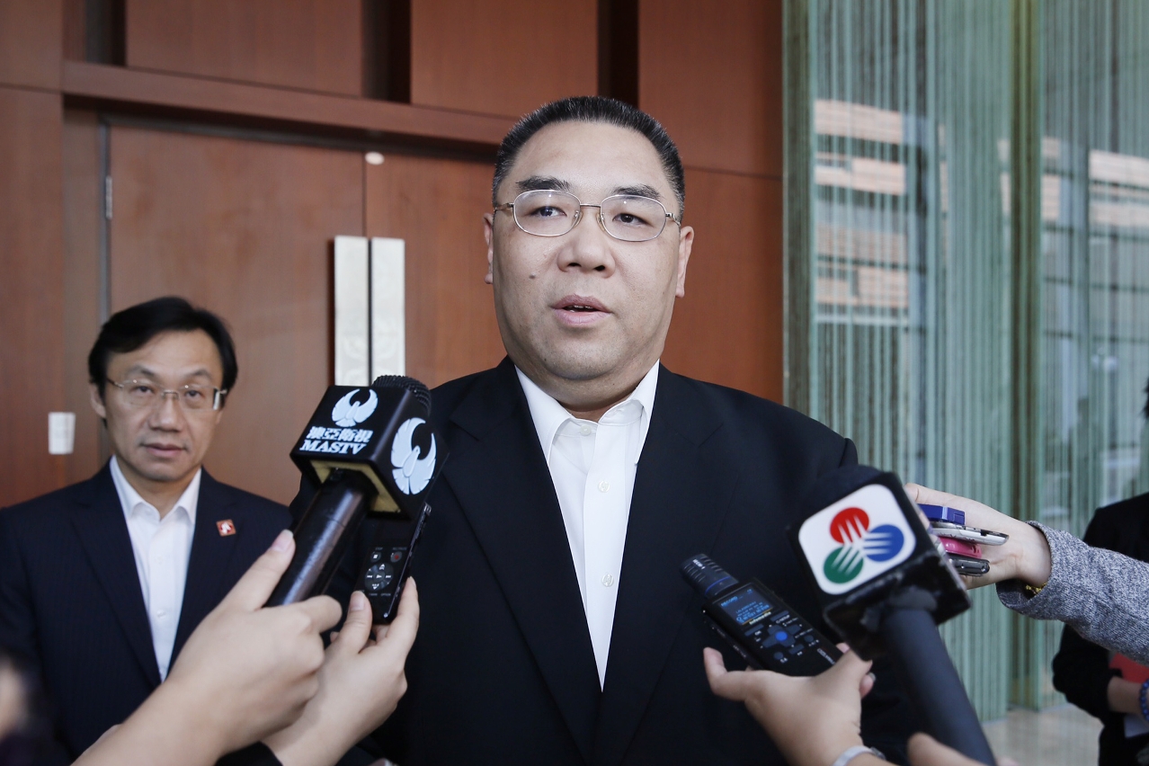 行政長官崔世安在出席泛珠大會活動期間接受傳媒訪問