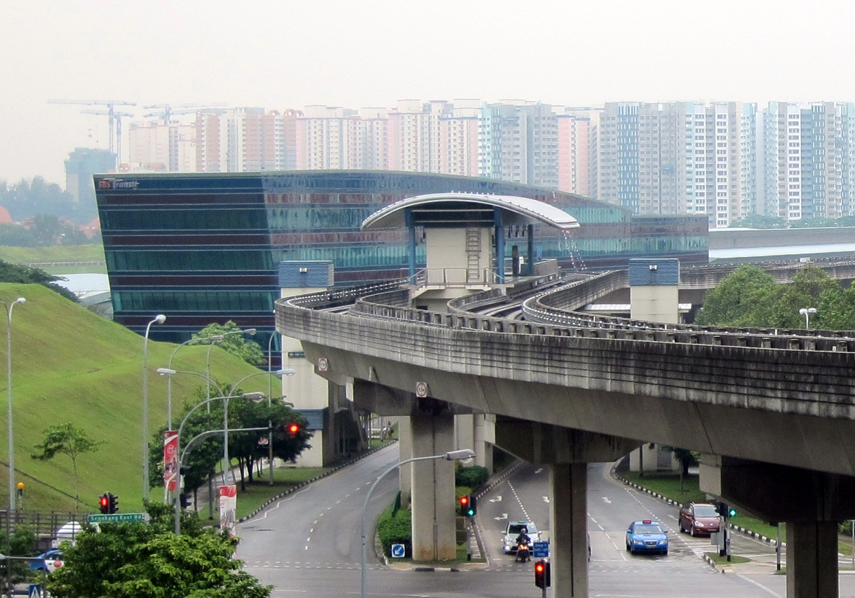 新加坡同類型輕軌系統的高架橋