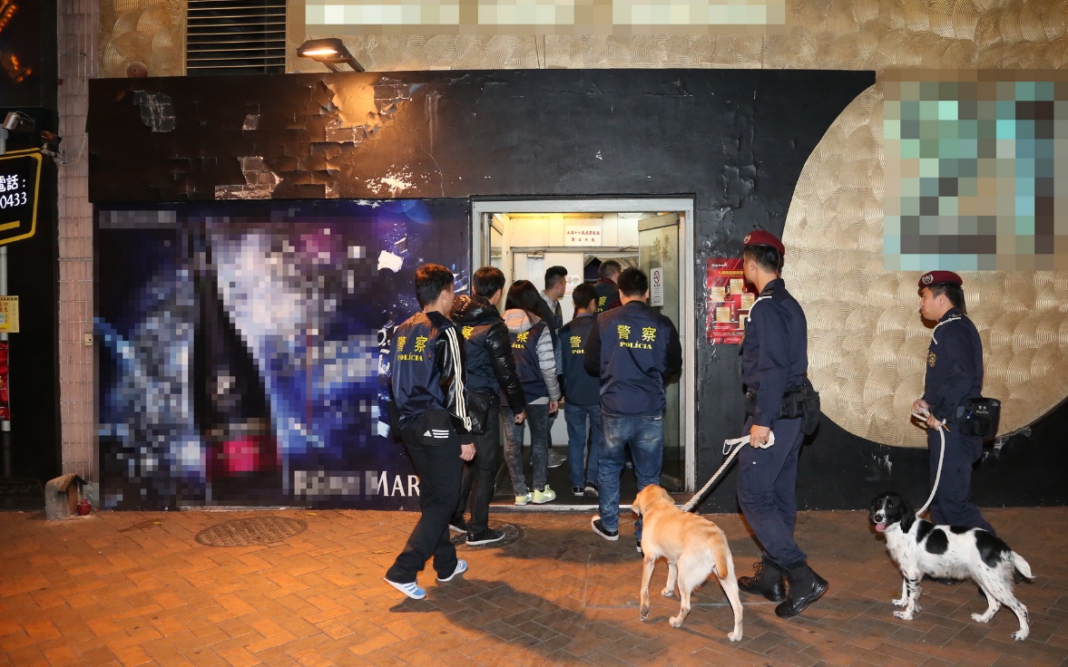 本局情報廳與警犬隊進行聯合冬防行動