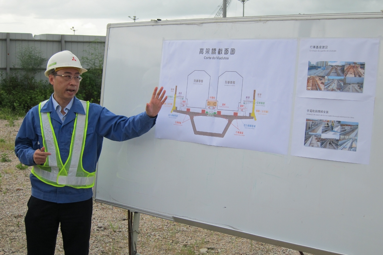 行車物料及系統供應商代表梁天賜介紹土建與系統協調