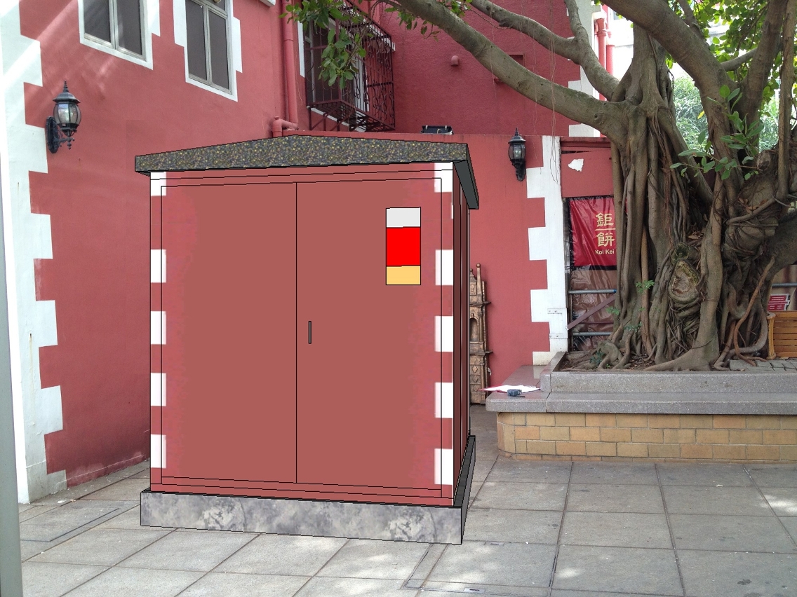 氹仔市政街市興建戶外變壓房的模擬圖
