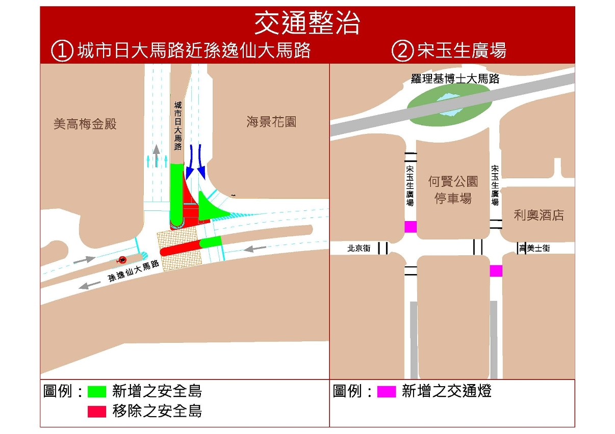 新口岸區交通整治安排示意圖