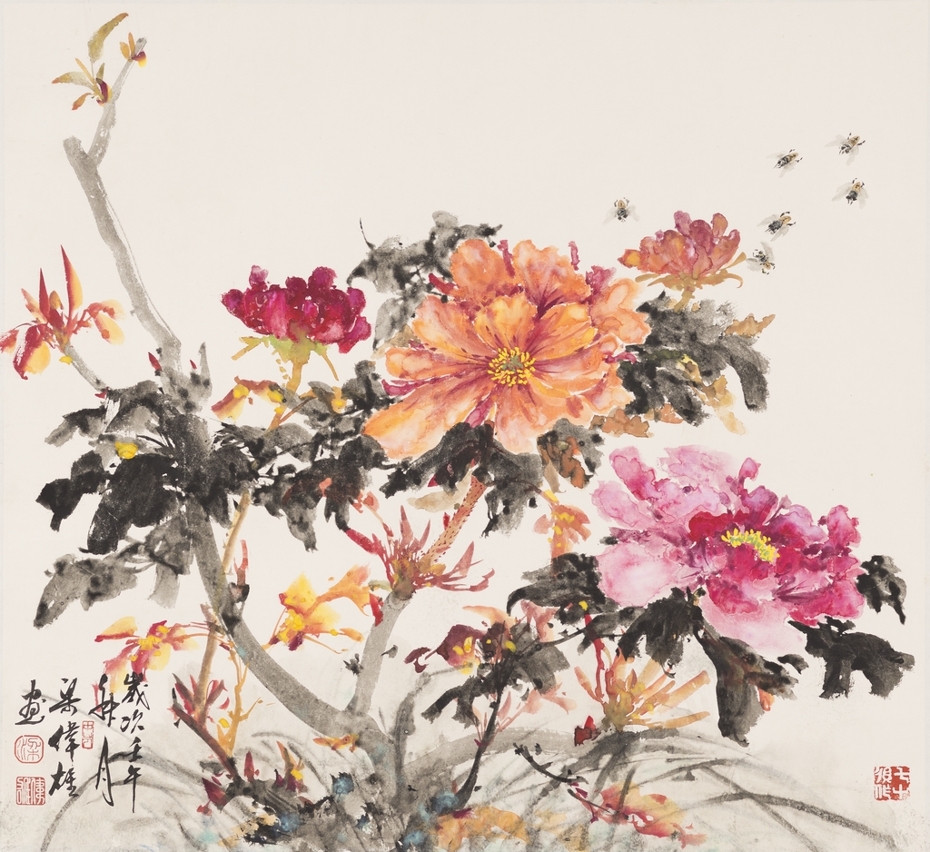 1. 牡丹花80x80cm