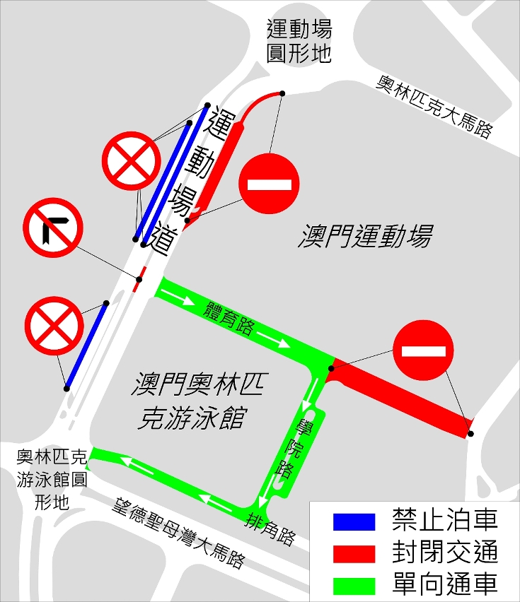 運動場道臨時交通安排