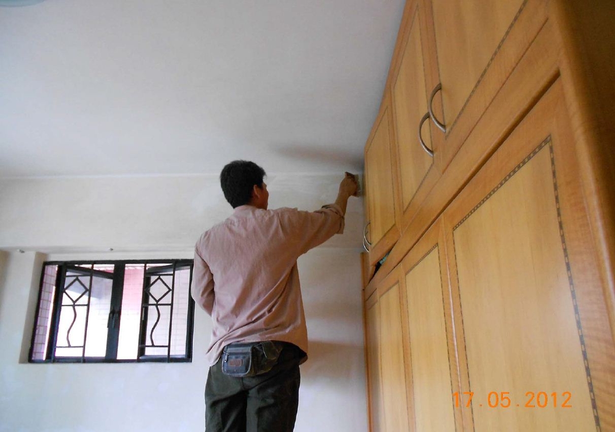 承建商為受影響住戶進行修繕