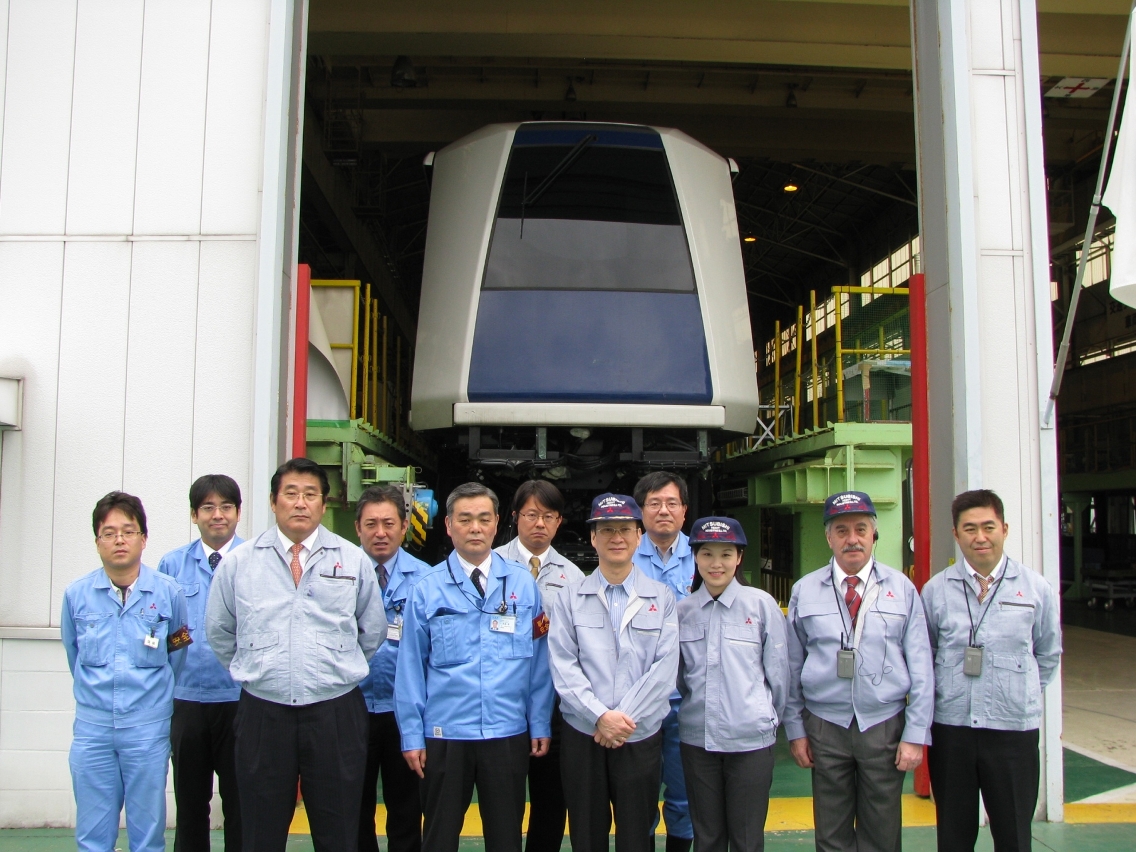 三菱重工代表陪同運建辦人員參觀廣島三原市和田沖工場