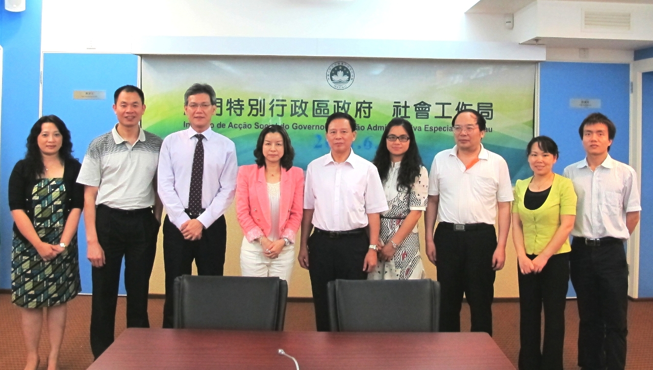 廣州市代表一行5人拜訪社會工作局