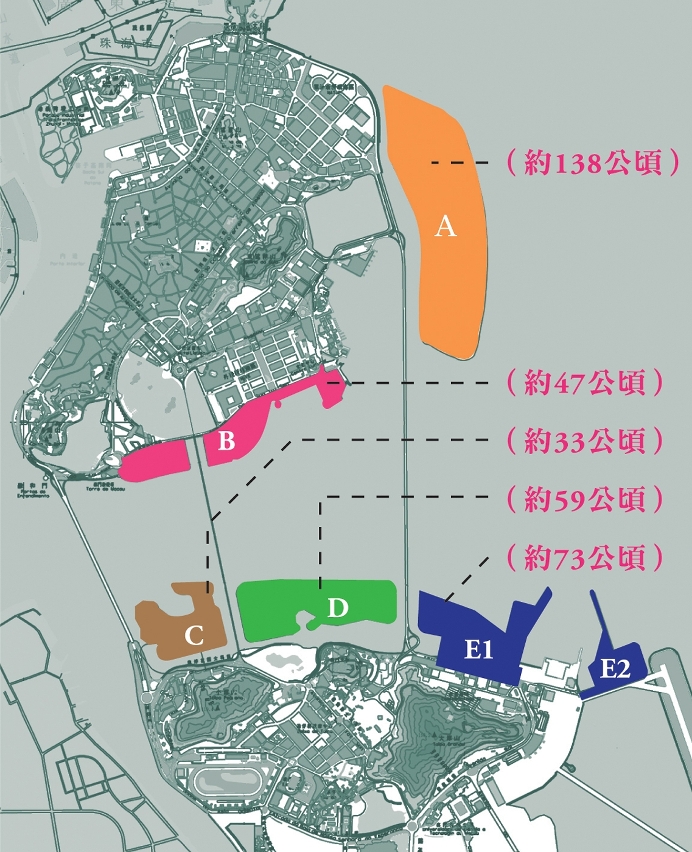 圖四 : 新城填海區五區分布