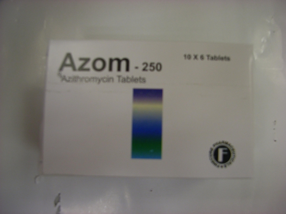 “Azom-250 Tablets (azithromycin 250mg)”