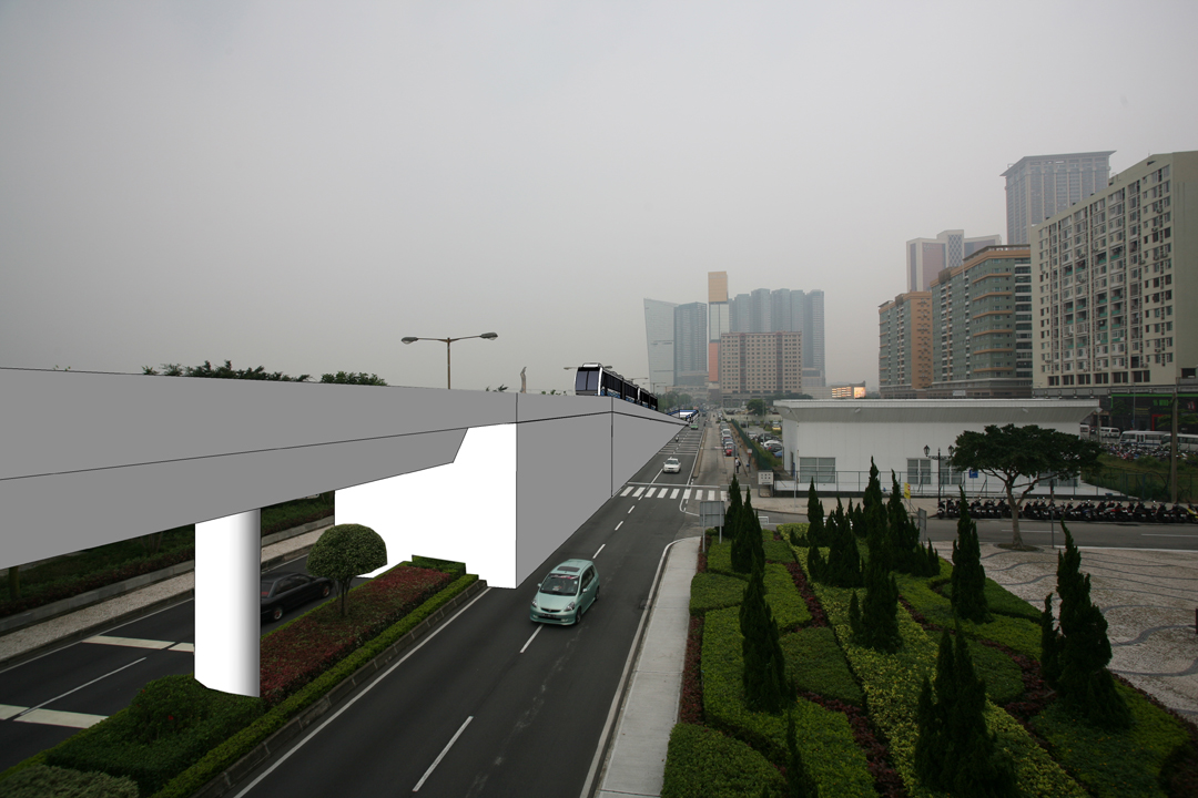 車道進入地下時將形成屏障