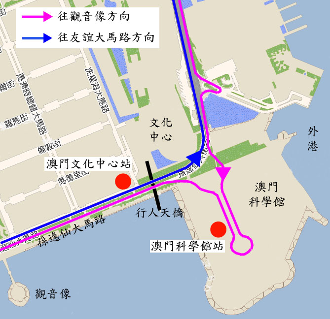 科學館站示意圖