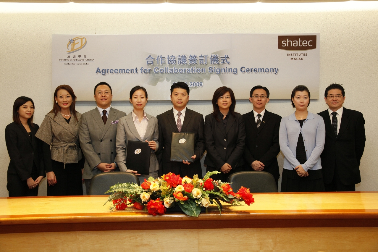 旅遊學院與Shatec Institutes Macau代表合照