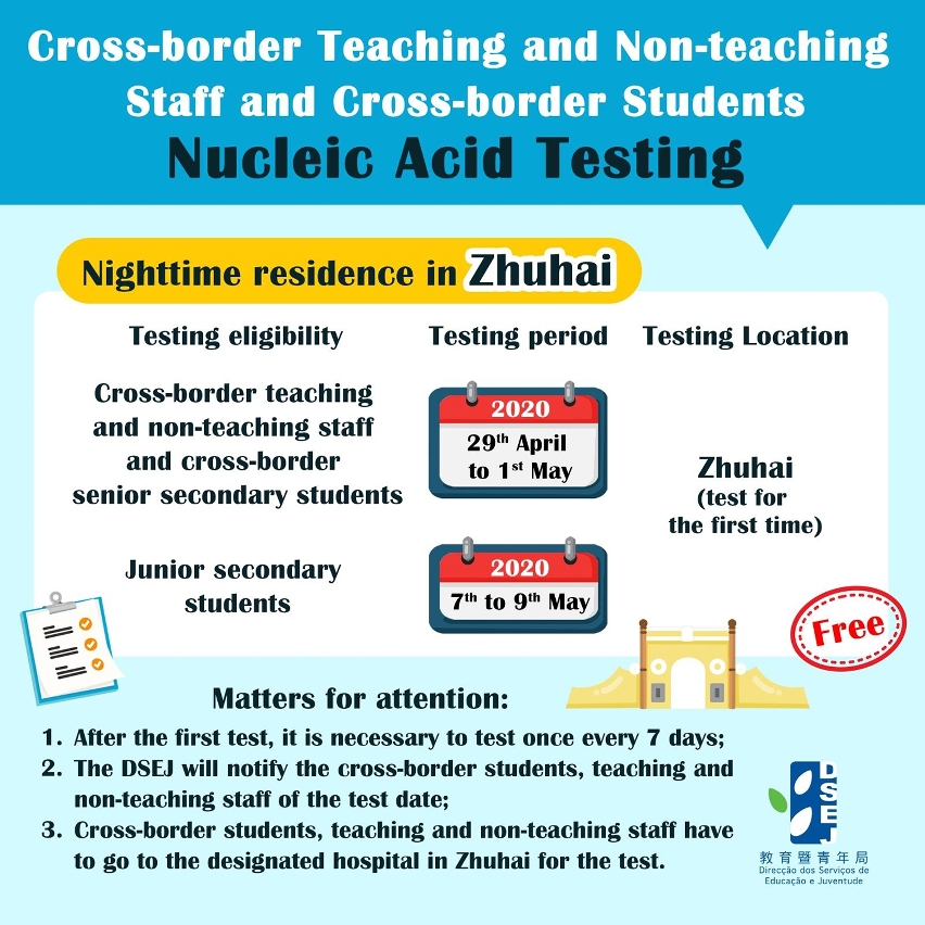 Nucleic Acid Testing Plan for Non-tertiary teaching and Non-teaching Staff and Cross-border Students