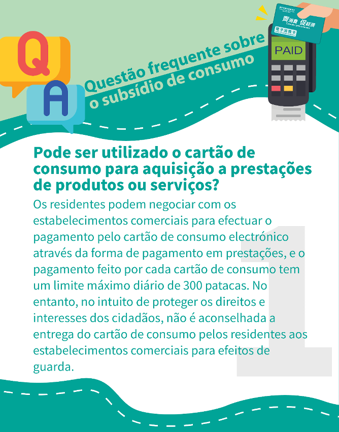 Infografia 1 - Questão frequente sobre o subsídio de consumo