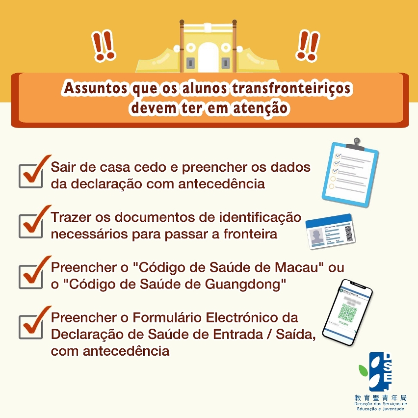 Assuntos que os alunos transfronteiriços devem ter em atenção