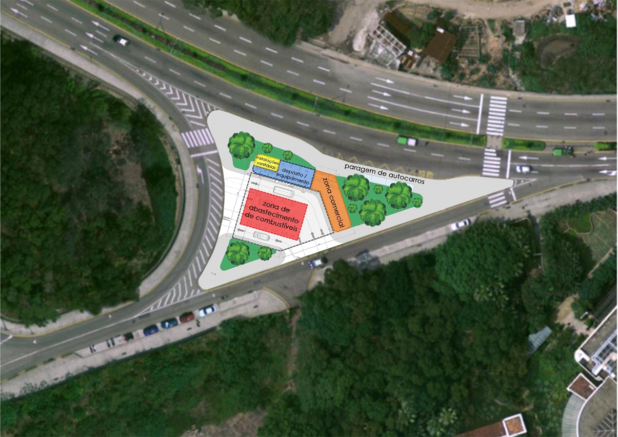 planta do posto de abastecimento de combustíveis