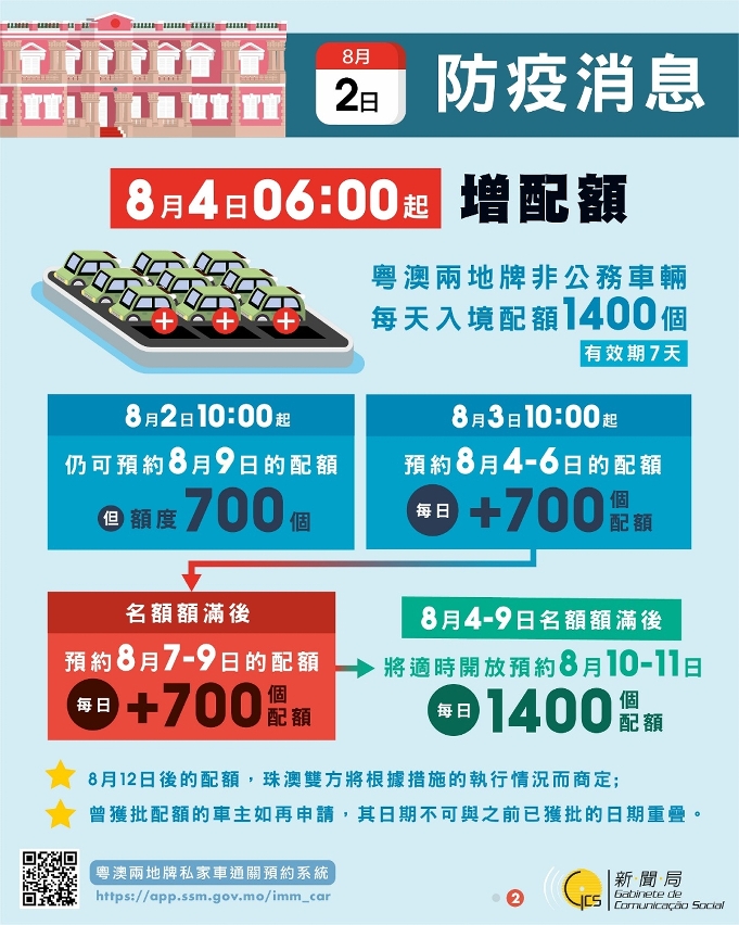 粵澳兩地非公務車輛通關安排