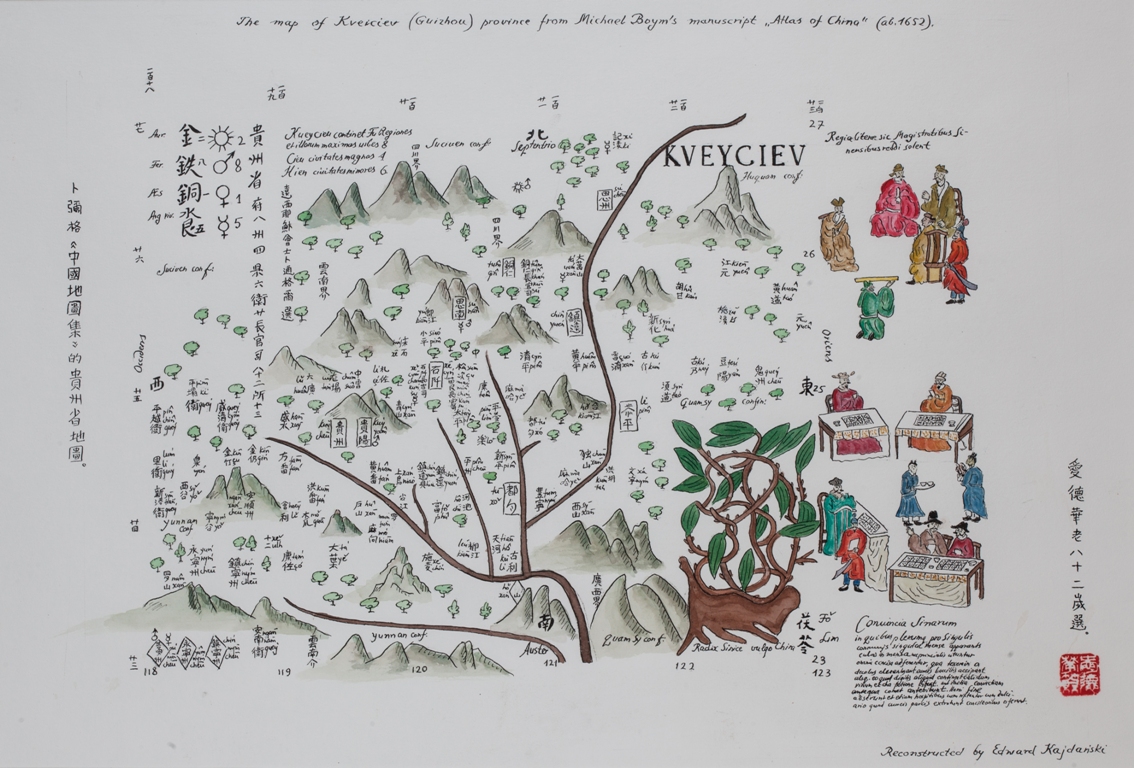 Poria e Mapa da Província de Guizhou