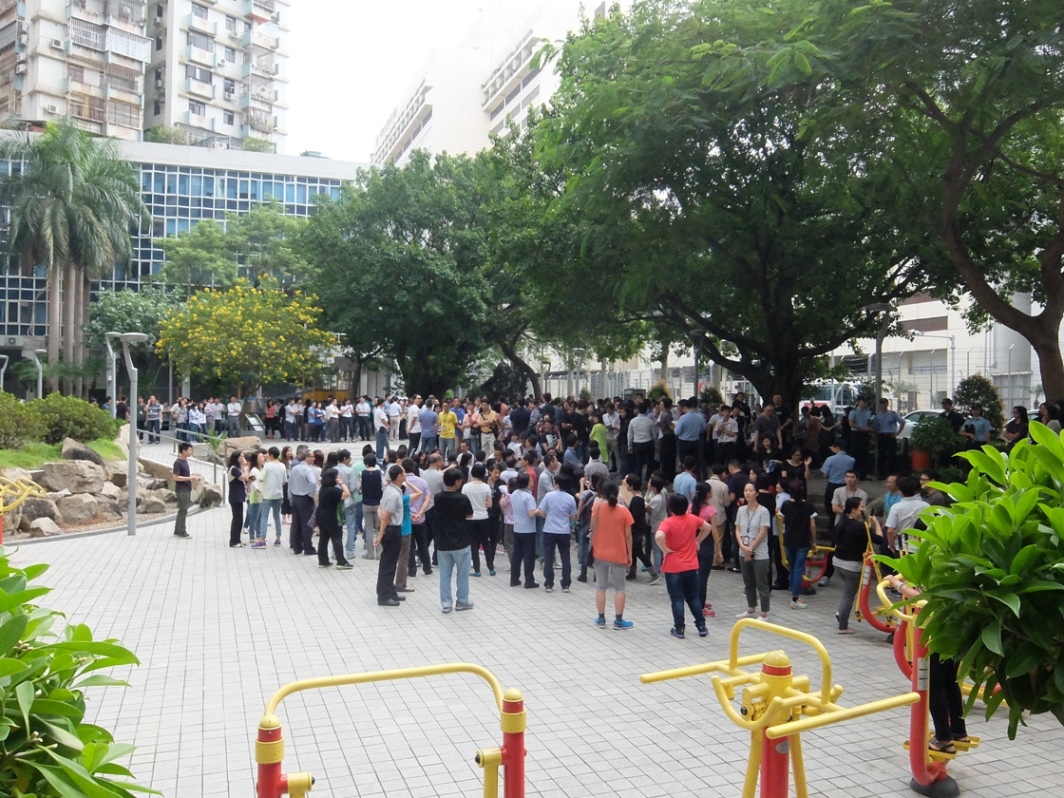 Realizada com sucesso uma simulação de incêndio e evacuação na sede da Polícia Judiciária sita no Edifício Xinhua