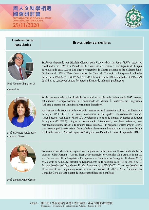 Conferencistas convidados