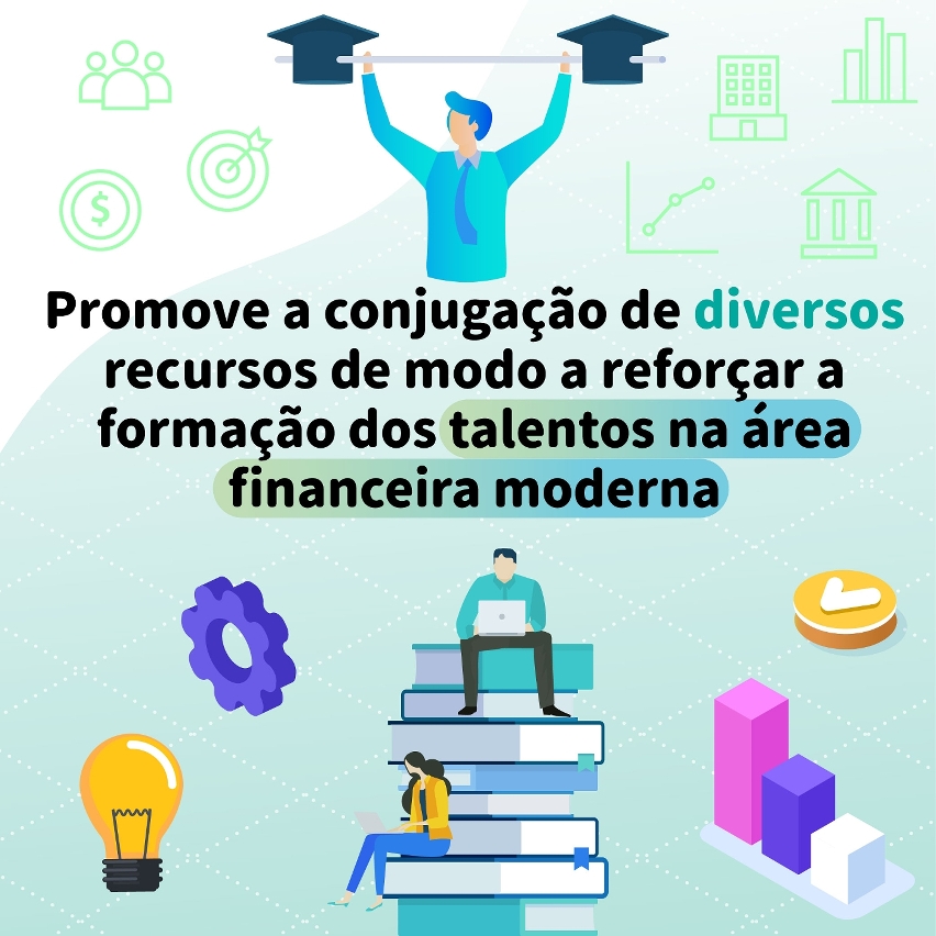 Infografia sobre a formação dos talentos na área financeira moderna