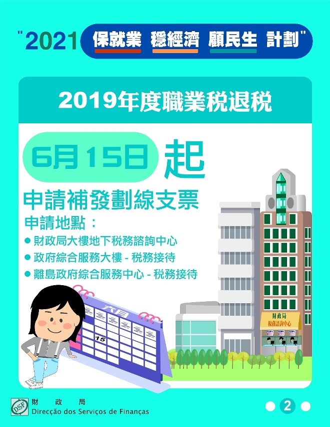 財政局明(28)日起退回2019年度職業稅