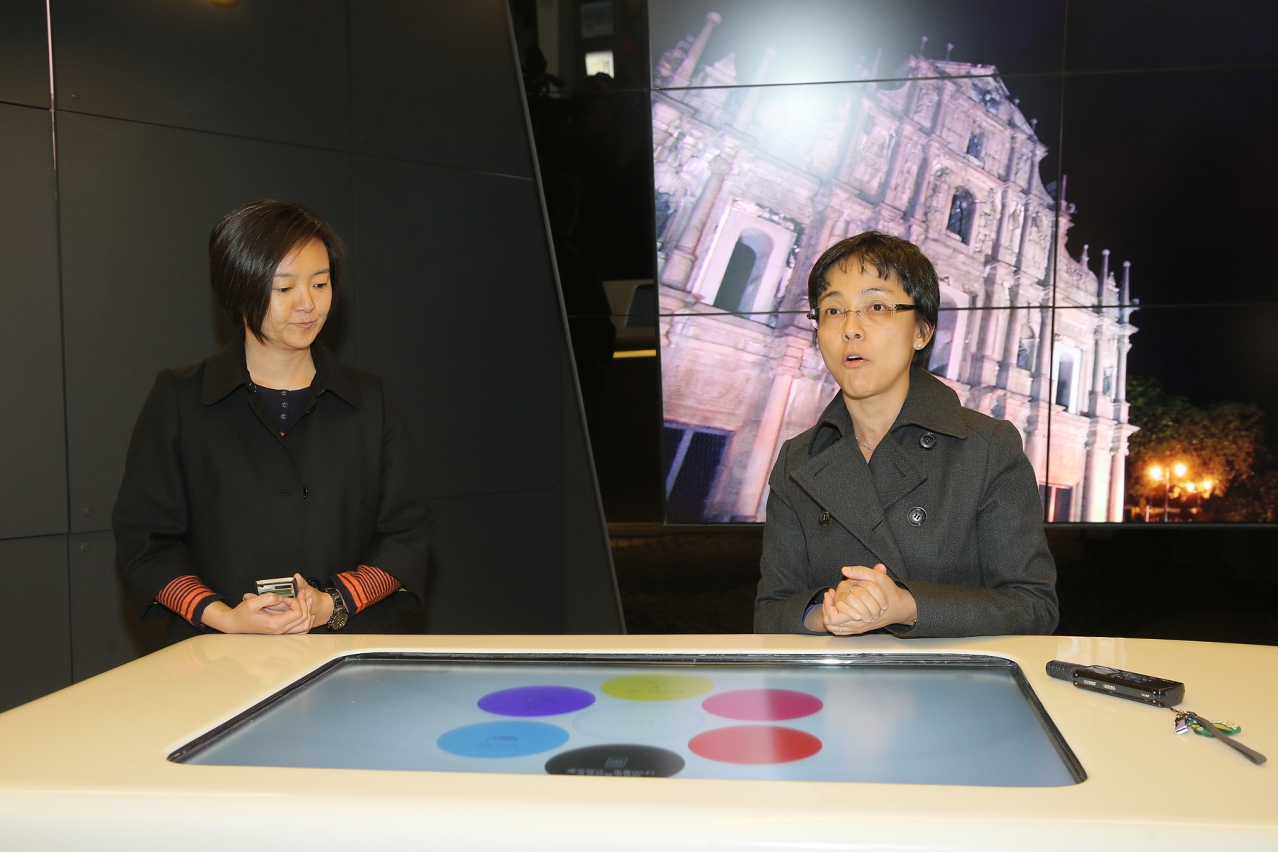 Service counter is equipped with multi-media interactive screens