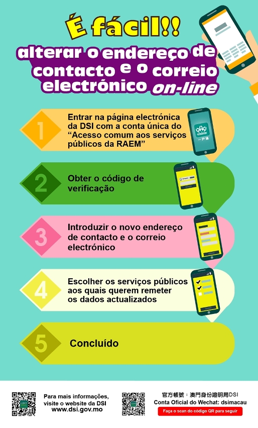 dsi lança serviço on-line para alterar o endereço de contacto e o correio electrónico