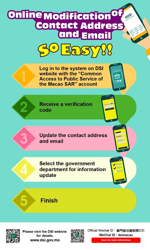 dsi introduced online service for citizens to modify contact address and email