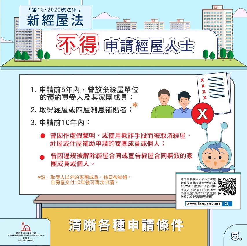 不得申請經屋人士