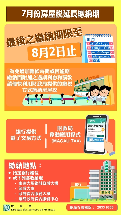 7月份房屋稅延長繳納期