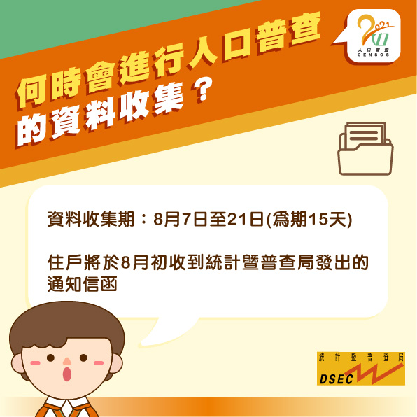 何時會進行人口普查的資料收集?