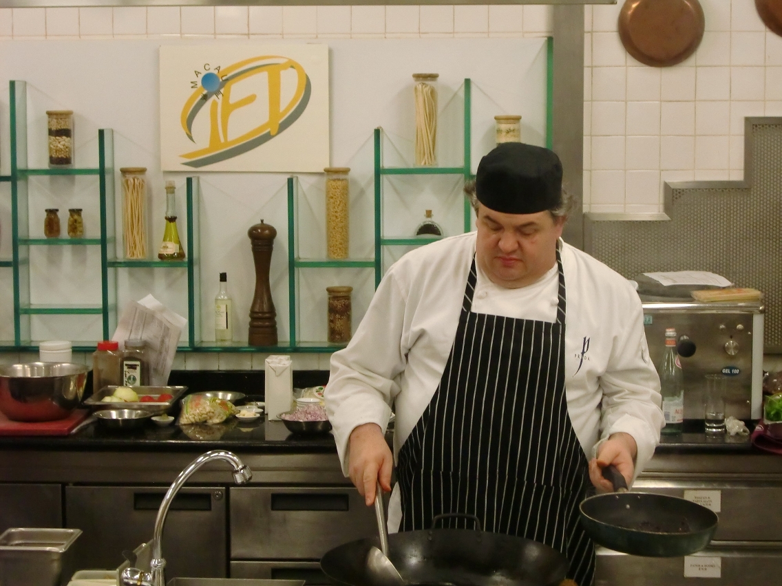 Mexican Chef Juan Miguel Prada demonstrating Mexican recipes