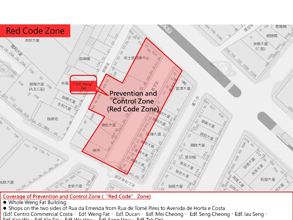 Coverage of Prevention and Control Zone (“Red Code” Zone )