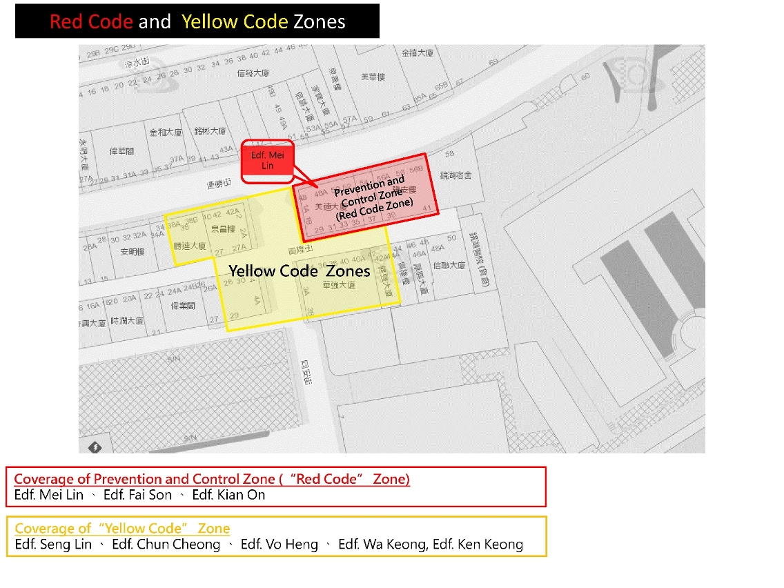 Coverage of Prevention and Control Zone (“Red Code” Zone and “Yellow Code” Zone)