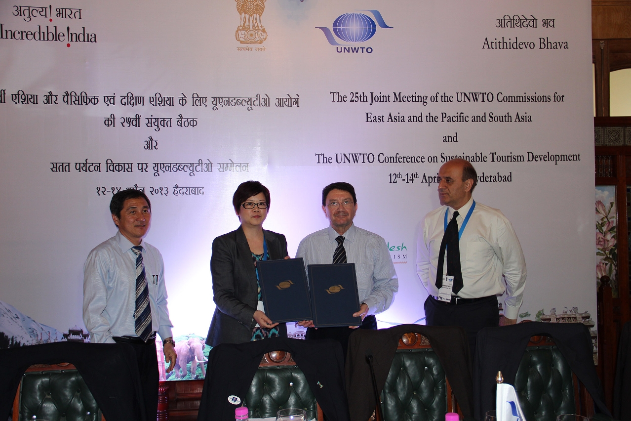 Acting President of IFT, Ms. Florence Ian and the Secretary-General of UNWTO, Mr. Taleb Rifai presided over the ceremony